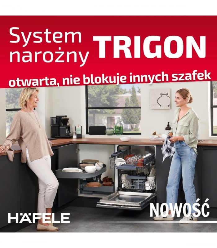 Półka narożna Trigon 500mm prawa antracyt