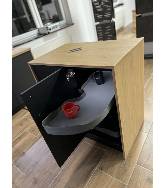 Półka narożna Trigon 500mm lewa antracyt
