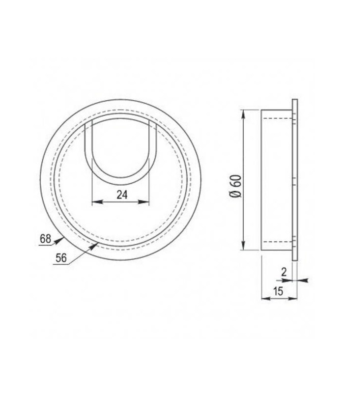 Przepust metalowy fi-60, satyna