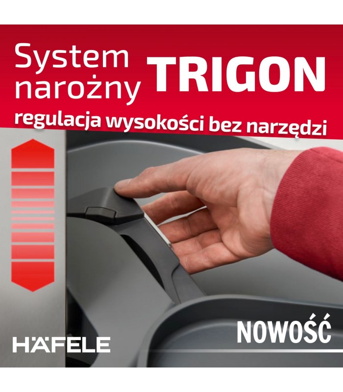 Półka narożna Trigon 600mm prawa biała