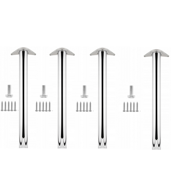 Nogi meblowe fi 60 H710mm chrom - 4szt