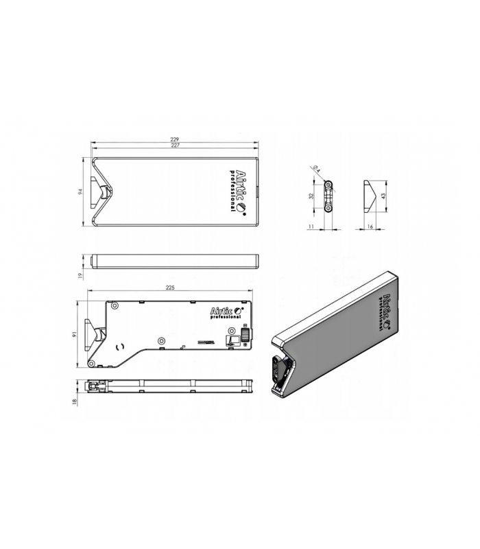 Podnośnik AirticLIFT II Uniwersalny Czarny