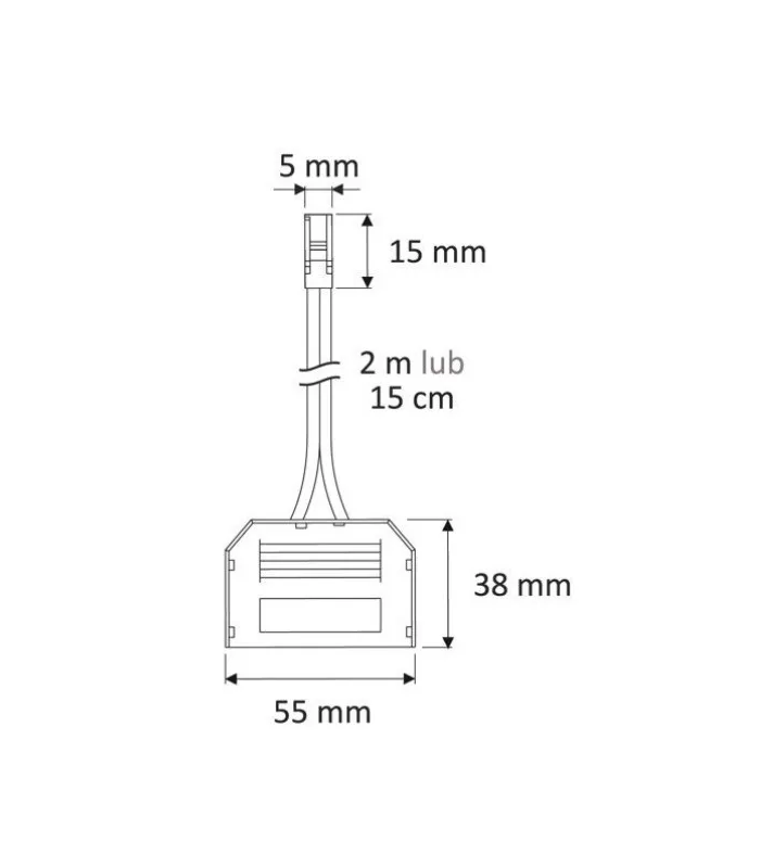 Rozdzielacz 6pkt. z 2m przewodem i wtyczką mini-kon. kolor czarny