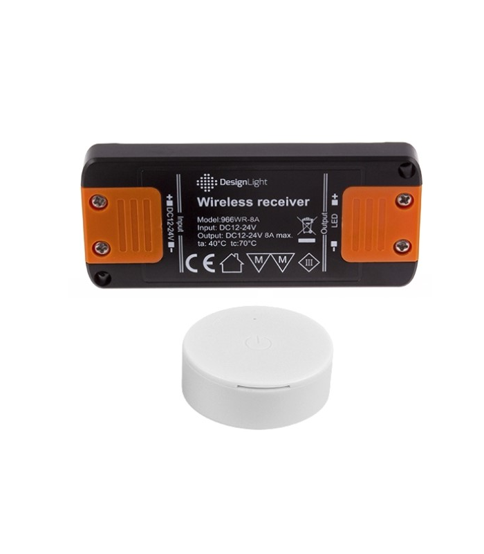 OLI wyłącznik dotykowy RF, zestaw 1 pkt (sterownik+sensor) 12-24V DC, max 8A, SENSOR BIAŁY