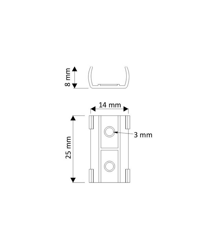 Uchwyt plastikowy BIAŁY do WYL-IR-S01-24W-B