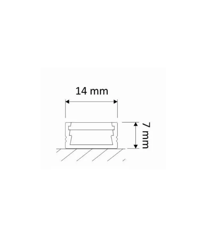 Zaślepka szara 7x14mm do LINE MINI ver 02