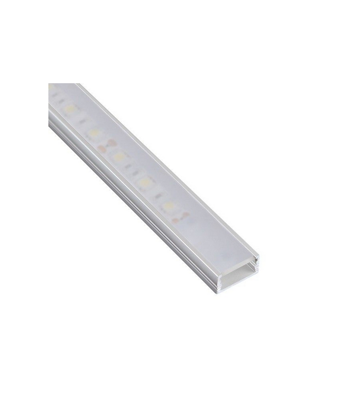 PROFIL LINE MINI 3M, NAKŁADANY ALUMINIUM MLECZNY Klosz Wciskany