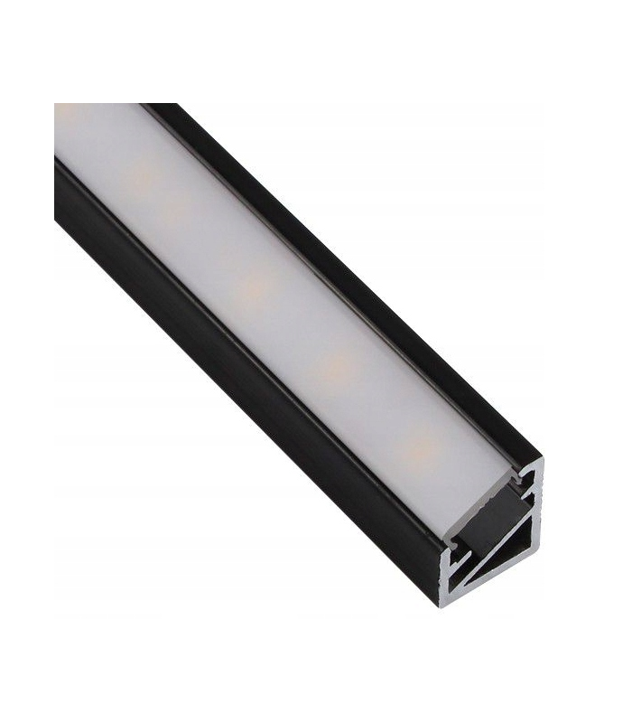 PROFIL TRILINE MINI 3M, CZARNY KĄTOWY MLECZNY