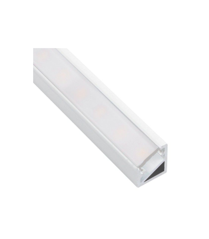 PROFIL TRILINE MINI 2M, KĄTOWY BIAŁY MLECZNY, z wciśniętą osłonką