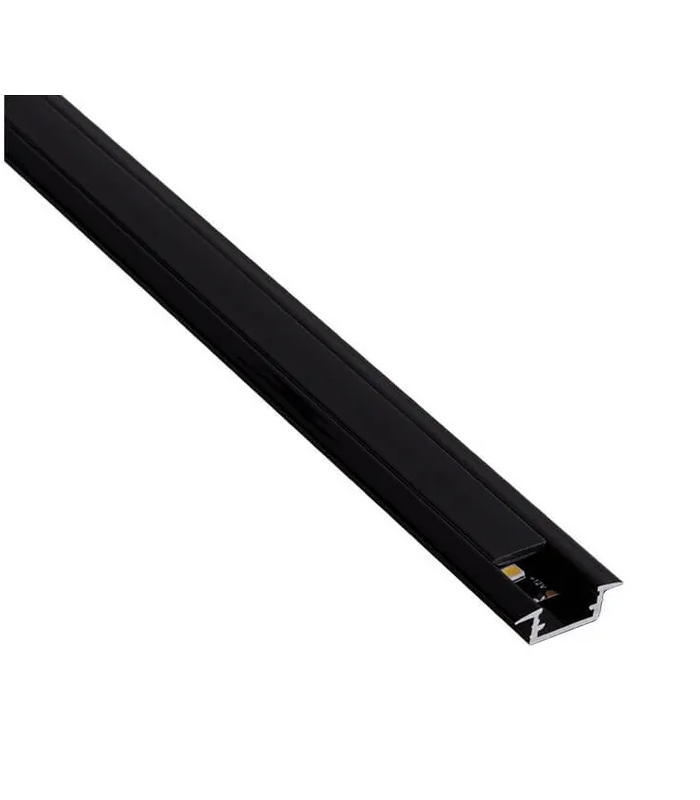 PROFIL INLINE MINI XL LED 2M, CZARNY WPUSZCZANY CZARNA OSŁONKA WCISKANA