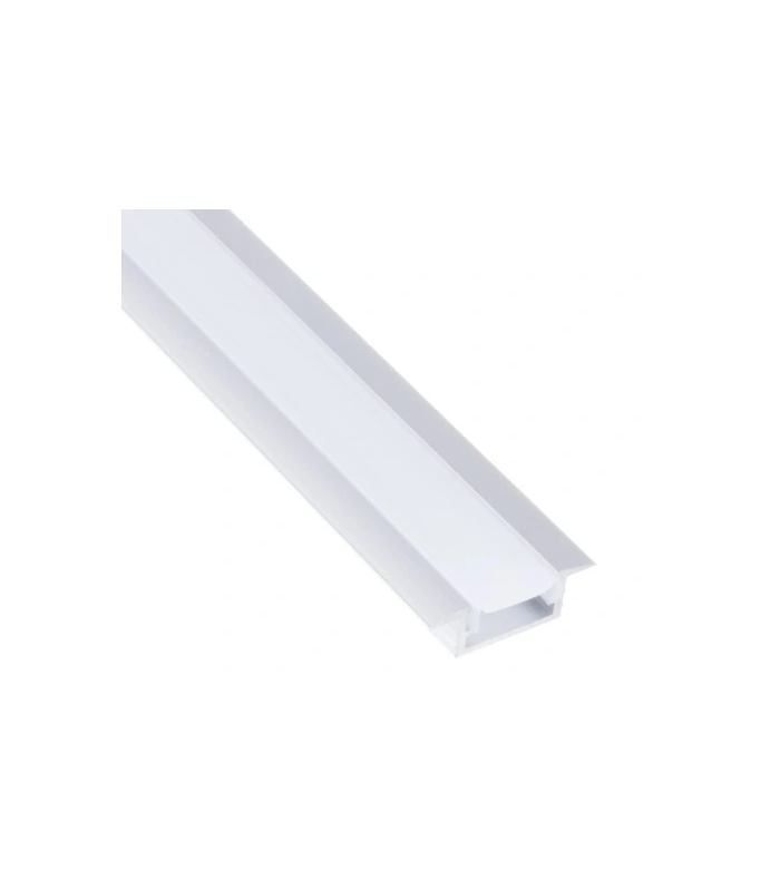 PROFIL INLINE MINI XL LED 3M, WPUSZCZANY ALUMINIUM MLECZNY OSŁONKA WCISKANA
