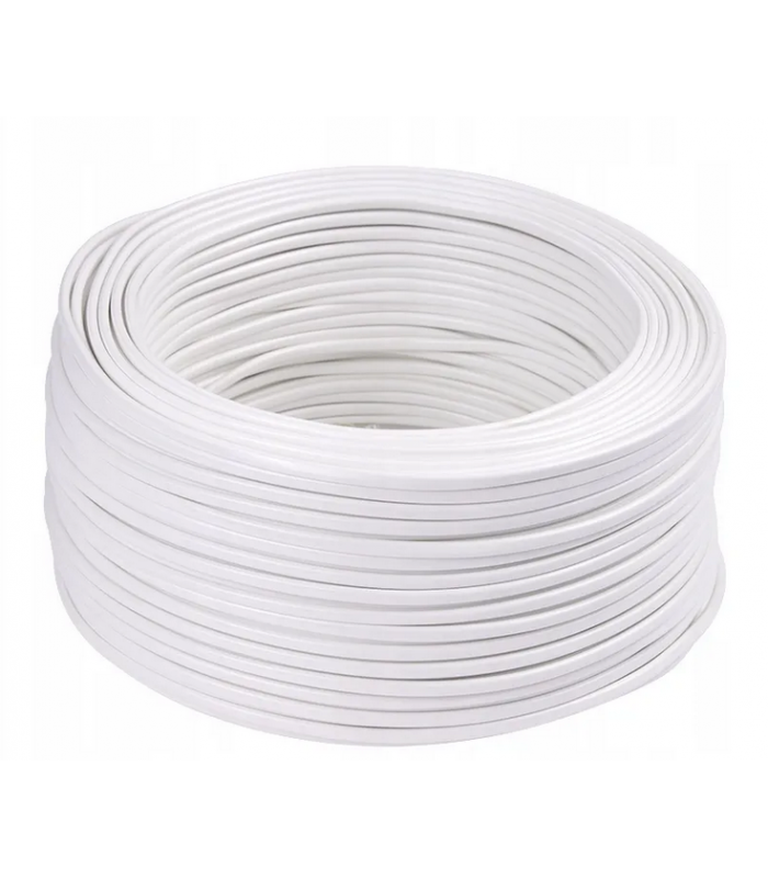 Przewód metraż, 2x0,75mm2, biały w podwójnej izolacji