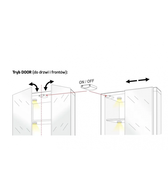 TEO, wyłącznik RF MOVE/DOOR ze ściemniaczem, CZARNY