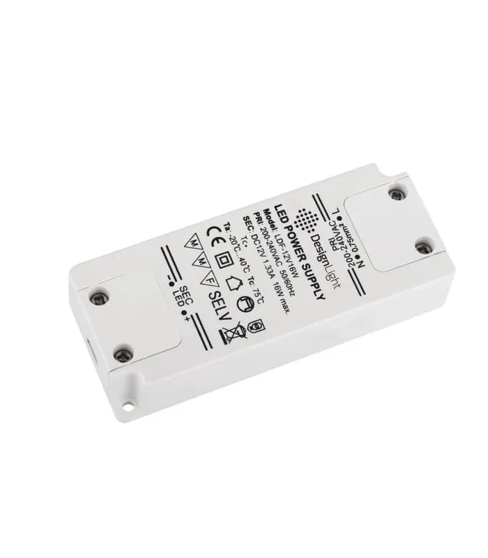 Zasilacz do LED 16W, 12VDC, BEZ PRZEWODÓW, STANDARD PLUS