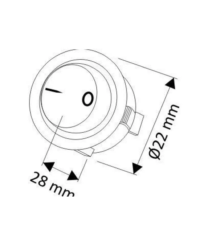 Wyłącznik kołyskowy W11.1 szary
