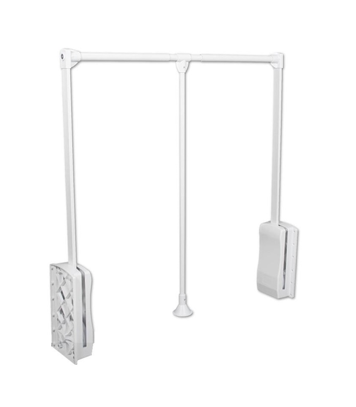 Wieszak PANTOGRAF 600 metal/tworzywo lakier biały