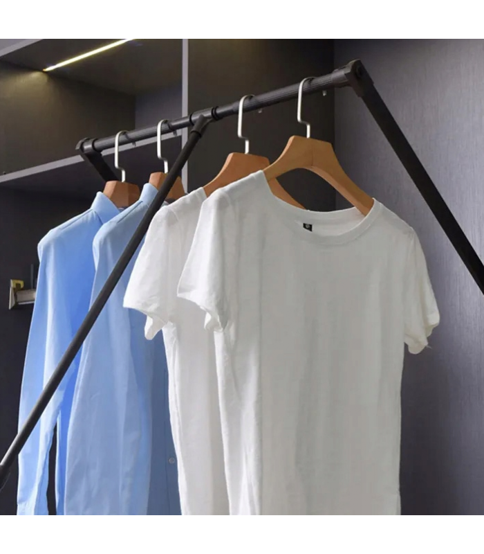 Wieszak PANTOGRAF 600 metal/tworzywo lakier czarny