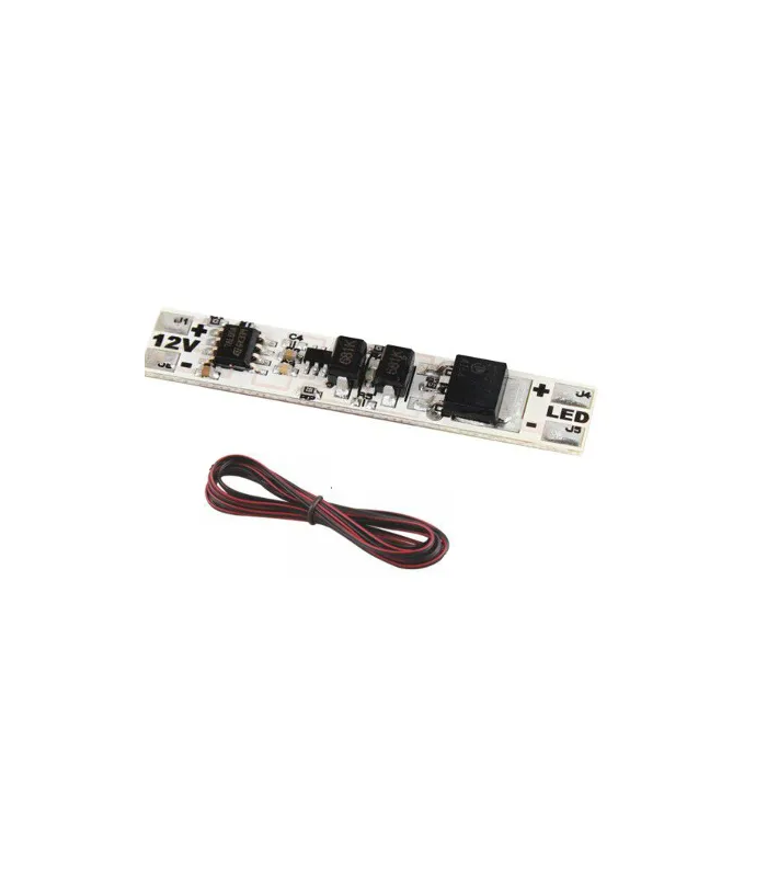 Wyłącznik PŁYTKA XC60 12/24VDC/5A z 2m przewodem do profilu LINE MINI z niebieskim LED