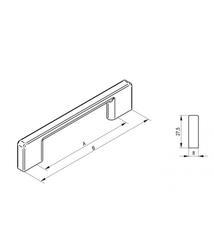 Uchwyt meblowy EASY L-128 złoto szczotkowane