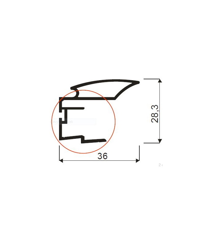 SEVROLL Alfa II rączka 16/18mm 2,70m srebrny