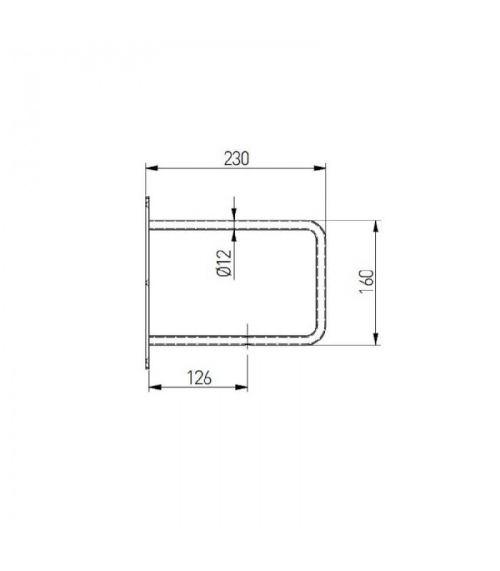 Podpórka do półki BELT, 22x23cm, czarny mat