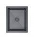 Zlewozmywak stalowy HD3745B GRAFIT PVD, sposób montażu: podwieszany bądź wpuszczany 370x450mm (zestaw: zlew,syfon,mocowania)