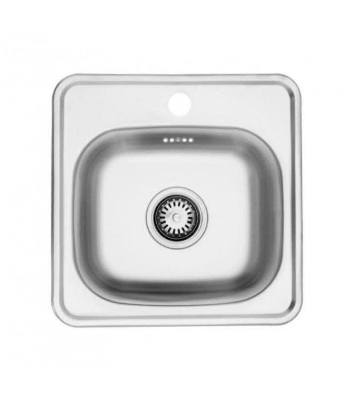 Zlewozmywak stalowy HD3838D INOX, sposób montażu: wpuszczany 385x385mm (zestaw:zlew,syfon)