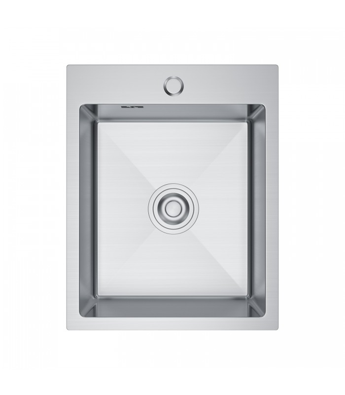 Zlewozmywak stalowy HD4050 INOX, sposób montażu: podwieszany bądź wpuszczany 400x500mm (zestaw: zlew,syfon,mocowania)