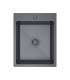 Zlewozmywak stalowy HD4050B GRAFIT PVD, sposób montażu: podwieszany bądź wpuszczany 400x500mm (zestaw: zlew,syfon,mocowania)
