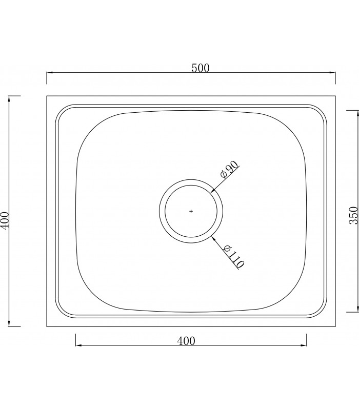 Zlewozmywak stalowy HD4050B GRAFIT PVD, sposób montażu: podwieszany bądź wpuszczany 400x500mm (zestaw: zlew,syfon,mocowania)