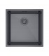 Zlewozmywak stalowy HD4444B GRAFIT PVD, sposób montażu: podwieszany bądź wpuszczany 440x440mm (zestaw: zlew,syfon,mocowania)
