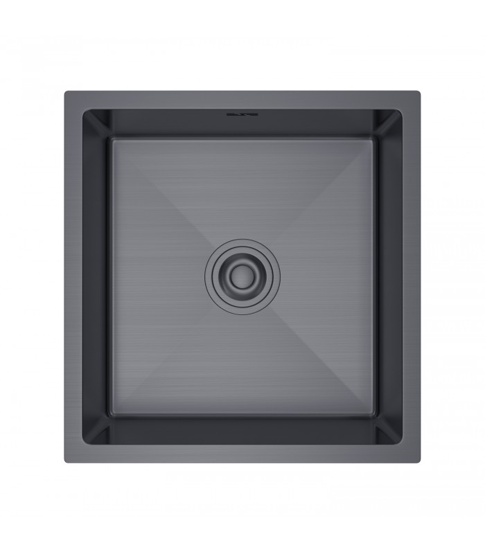 Zlewozmywak stalowy HD4745B GRAFIT PVD, sposób montażu: podwieszany bądź wpuszczany 470x450mm (zestaw: zlew,syfon,mocowania)