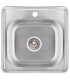 Zlewozmywak stalowy HD4848D INOX, sposób montażu: wpuszczany 480x480mm (zestaw:zlew,syfon)