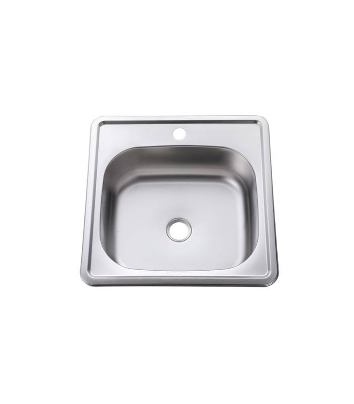 Zlewozmywak stalowy HD4848S INOX, sposób montażu: wpuszczany 485x485mm (zestaw:zlew,syfon)