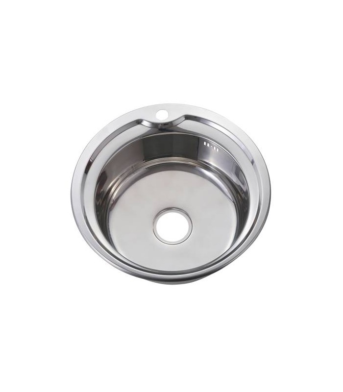 Zlewozmywak stalowy HD510D INOX, sposób montażu: wpuszczany 510mm (zestaw:zlew,syfon)