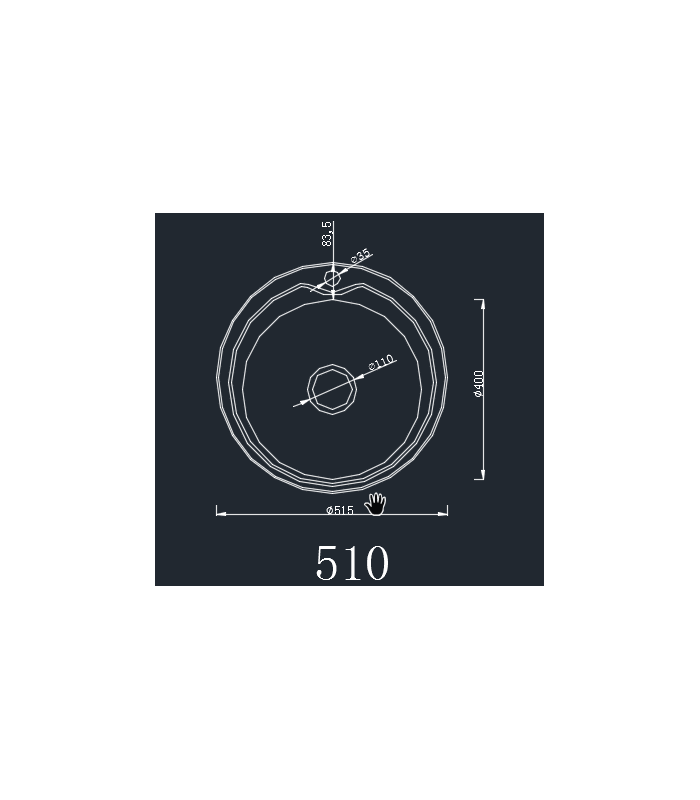 Zlewozmywak stalowy HD510D INOX, sposób montażu: wpuszczany 510mm (zestaw:zlew,syfon)