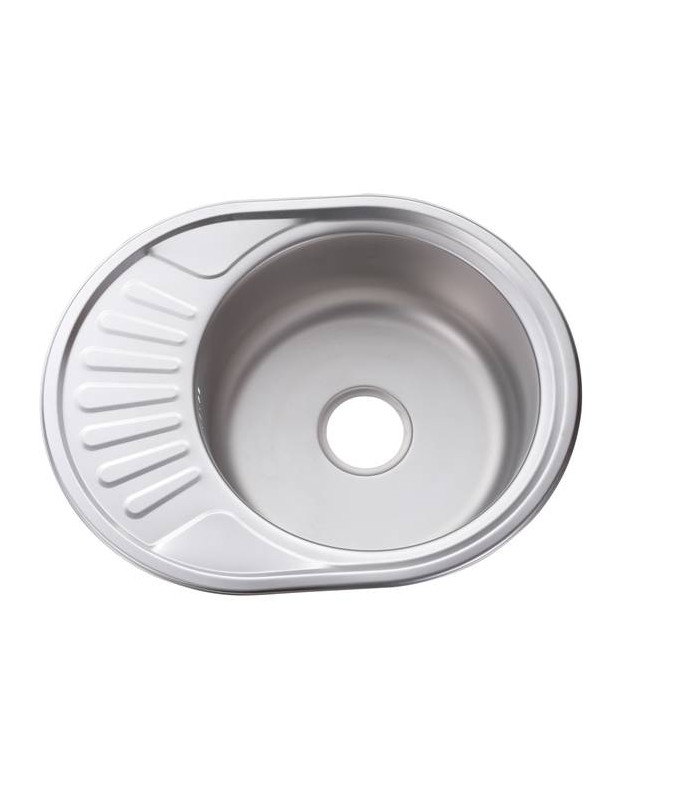 Zlewozmywak stalowy HD5745D INOX, sposób montażu: wpuszczany 570x450mm (zestaw:zlew,syfon)