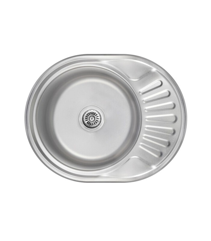 Zlewozmywak stalowy HD5745S INOX, sposób montażu: wpuszczany 570x450mm (zestaw:zlew,syfon)