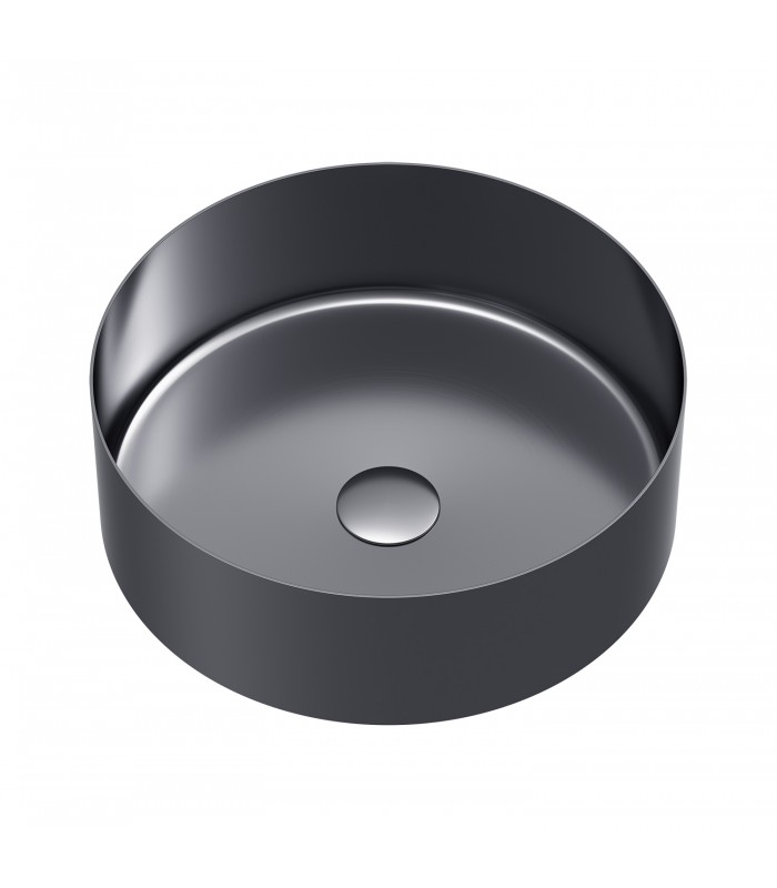 Zlewozmywak stalowy HD6801B GRAFIT PVD, sposób montażu: nadblatowe 370mm (zestaw: umywalka,klik klak)