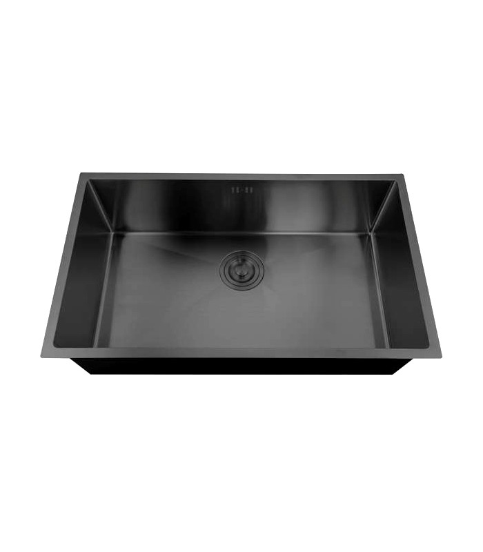 Zlewozmywak stalowy HD7444B GRAFIT PVD, sposób montażu: podwieszany bądź wpuszczany 740x440mm (zestaw: zlew,syfon,mocowania)