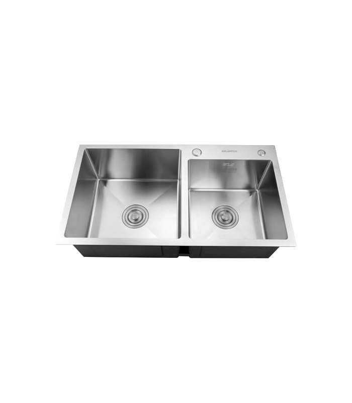 Zlewozmywak stalowy HD7843 INOX, sposób montażu: wpuszczany bądź wpuszczany na równi z blatem 780x430mm