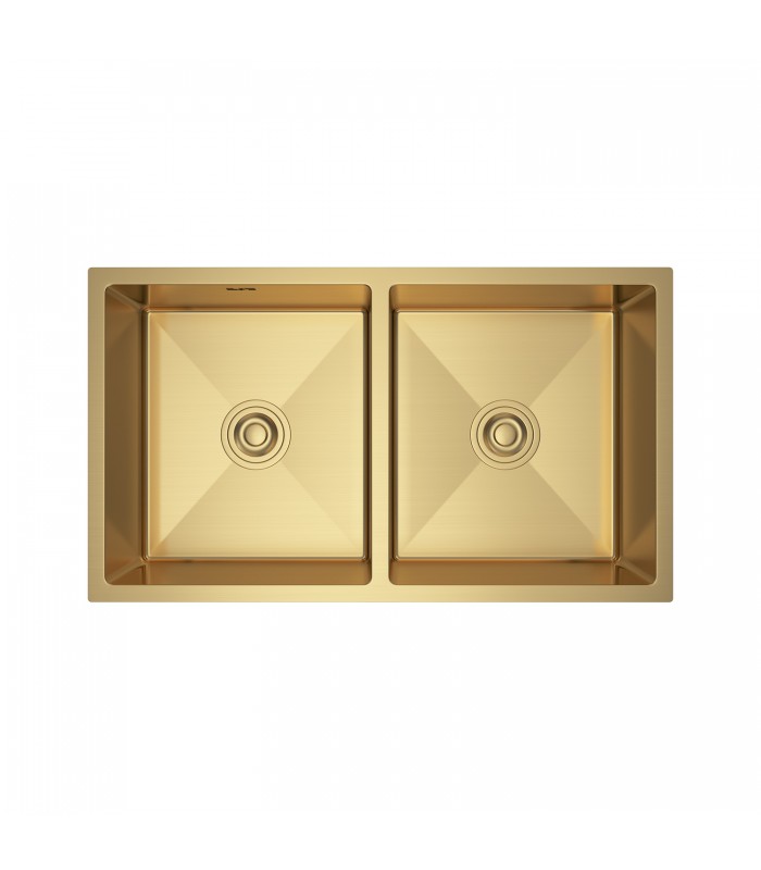 Zlewozmywak stalowy HD8045G GOLD PVD, sposób montażu: podwieszany bądź wpuszczany 800x450mm (zestaw: zlew,syfon,mocowania)