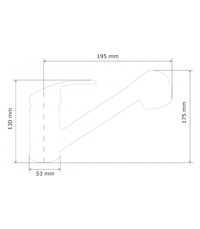Bateria zlewozmywakowa ATUT z wyciąganą wylewką L-13-18