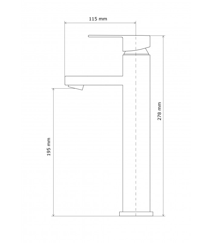 Bateria umywalkowa wysoka CARO czarna L41