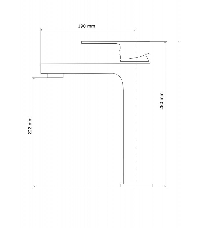 Bateria umywalkowa wysoka CUBE chrom L61