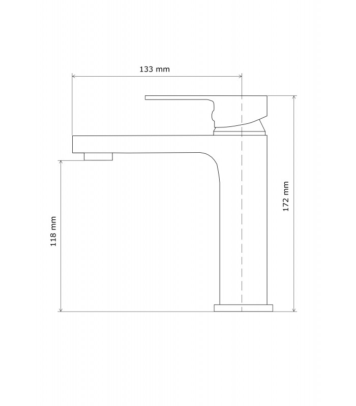Bateria umywalkowa CUBE czarny L66