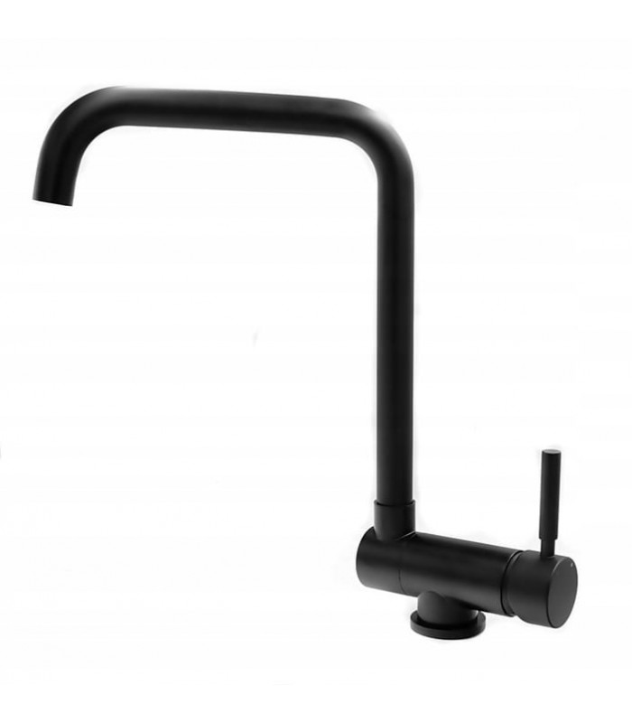 Bateria zlewozmywakowa podokienna czarna L127