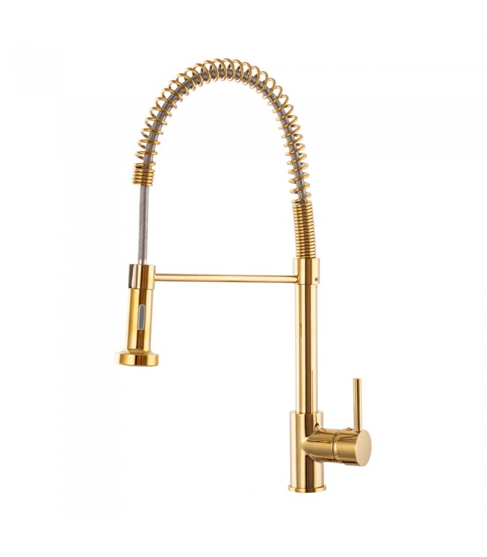 Bateria zlewozmywakowa SPIRAL złota L229