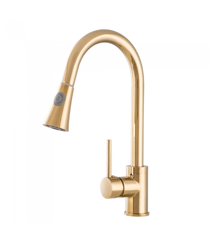 Bateria zlewozmywakowa TARU złota L241