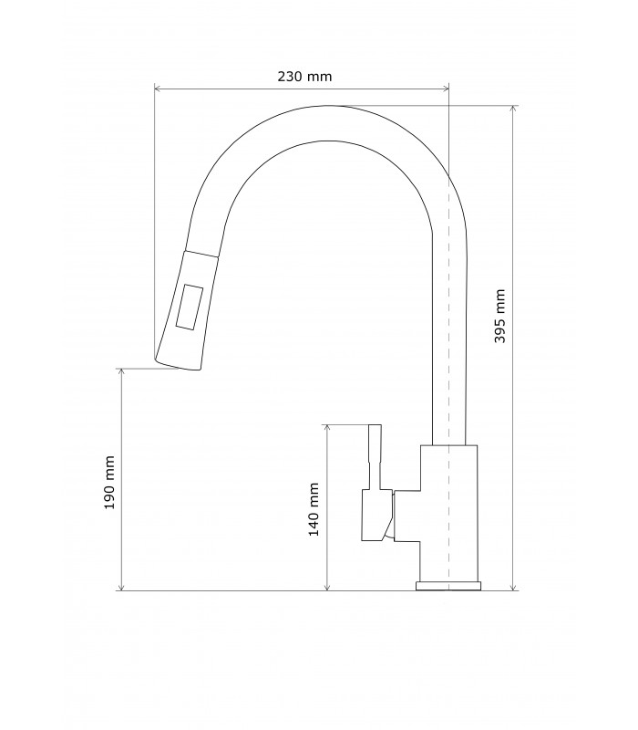Bateria zlewozmywakowa TARU SLIM L243-247